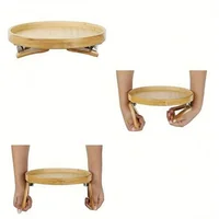 Sofa Armrest Tray – Foldable Wooden Clip-On Couch Arm Table for Drinks, Phone, Breakfast & More