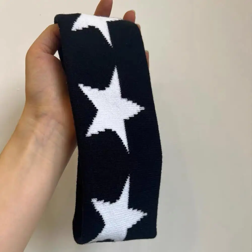 1PC Outerdoor Hair Band Korean Stars Head Wraps Absorb Sweat Elastic Hair Bands Hair Accessories Star Pattern Running Headband