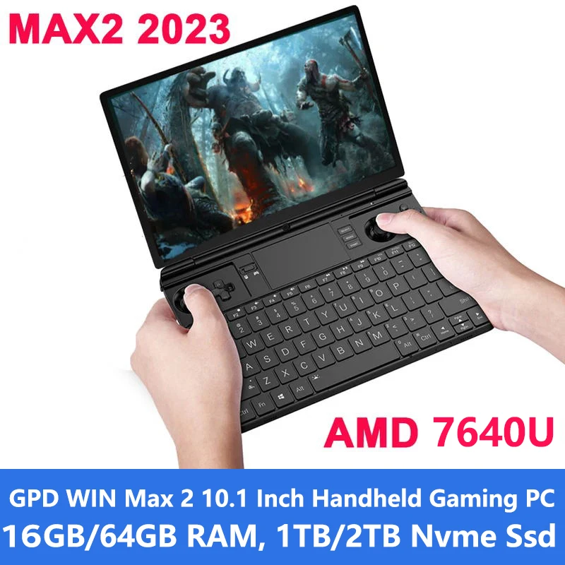 GPD WIN Max 2 10.1-inch Pocket Gaming PC Laptop AMD 7640U 