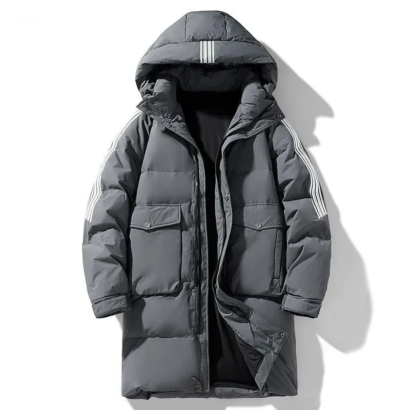 2024 New Women Down Jacket Winter Coat Female Mid Length Version Parkas Thick Warm Outwear Hooded Versatile Fashion Overcoat