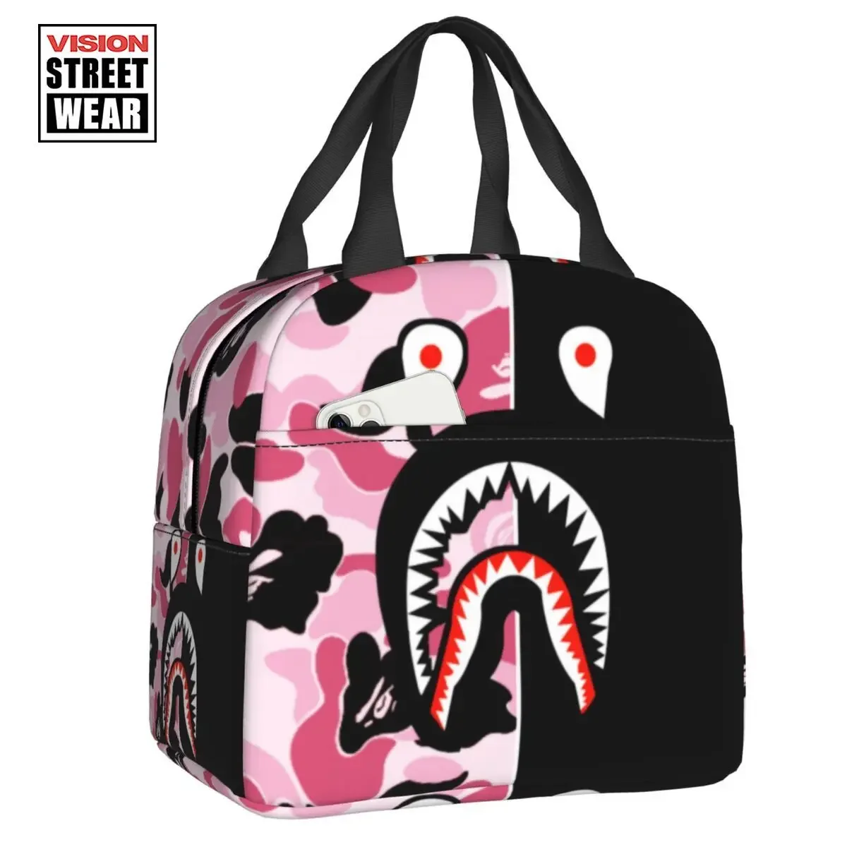 

Камуфляжная термоизолированная сумка для ланча Dark Shark Camo, многофункциональная сумка-тоут для работы, школы, путешествий, коробка для еды