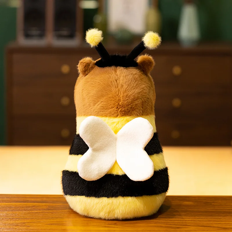 Adorable Bee Capybara Plush Doll - Soft & Creative Stuffed Animal Toy for Birthdays and Room Decor