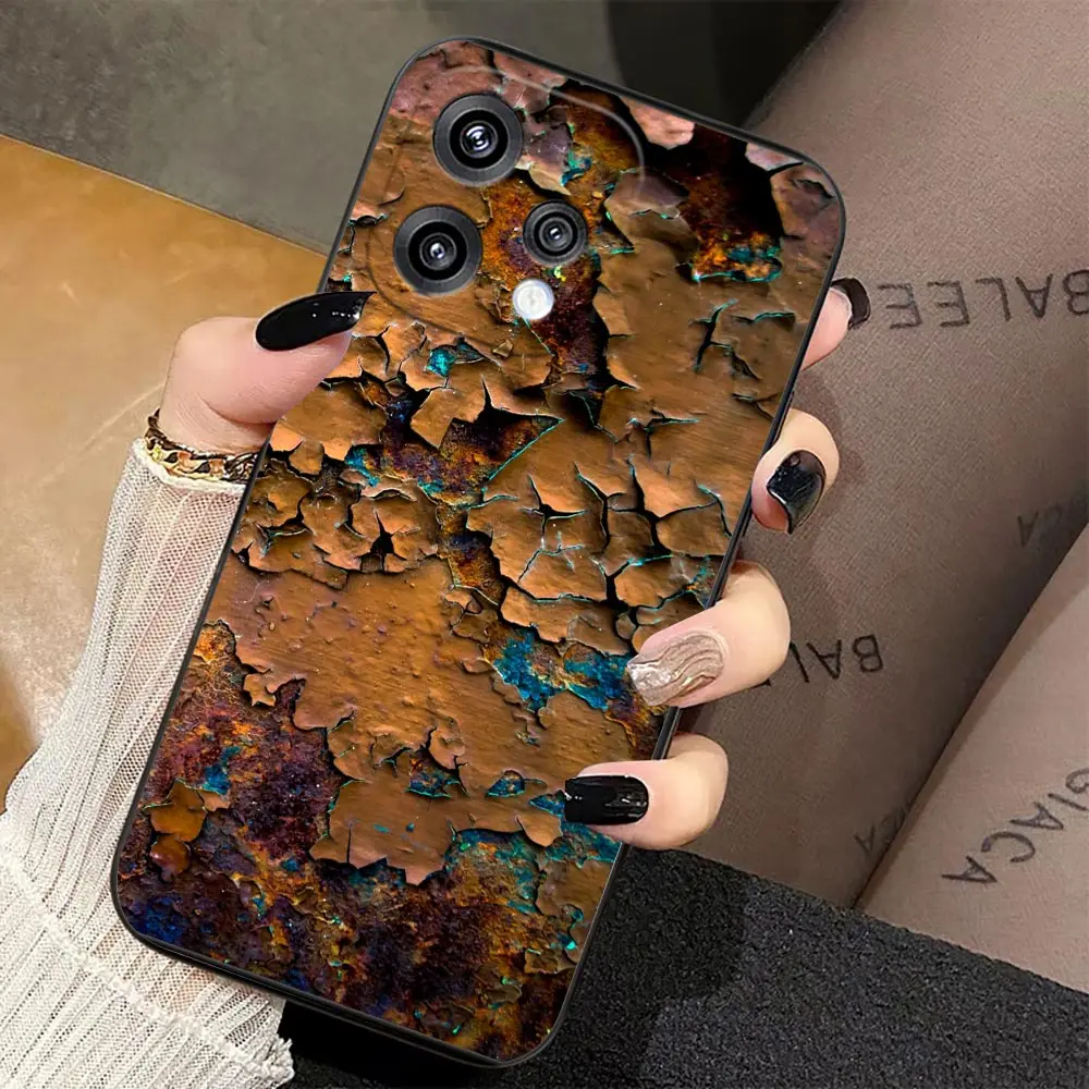 Durable TPU Phone Case with Coarse Metal Texture and Rustic Finish