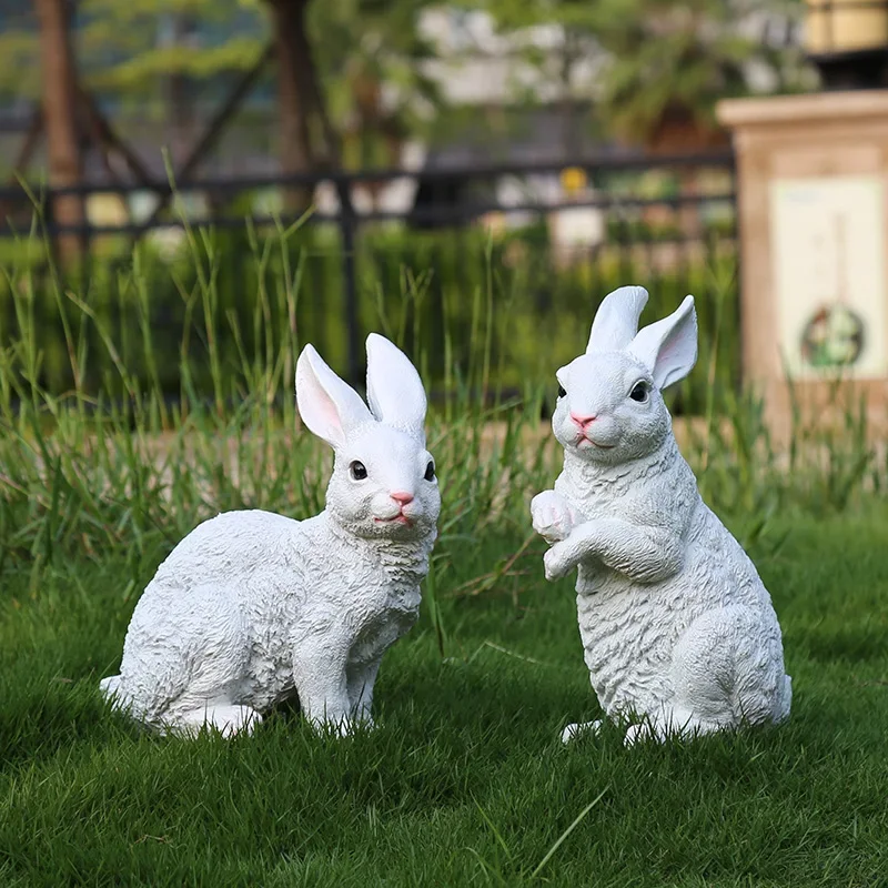 

Garden Outdoor Kindergarten Decoration Crafts Sculpture Simulation Animal Rabbit Fairy Garden