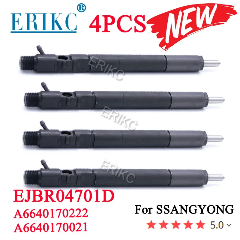 

4PCS EJBR04701D A6640170021 A6640170222 Diesel Inyector Sprayer 4701D for Delphi Ssangyong Actyon Kyron Rexton