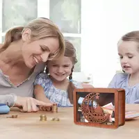 Saving Money Box Wooden Money Bank 10 000 Saving Challenge Money Saver With Money Target Decorative Wood Cash Bank Piggy Bank 2