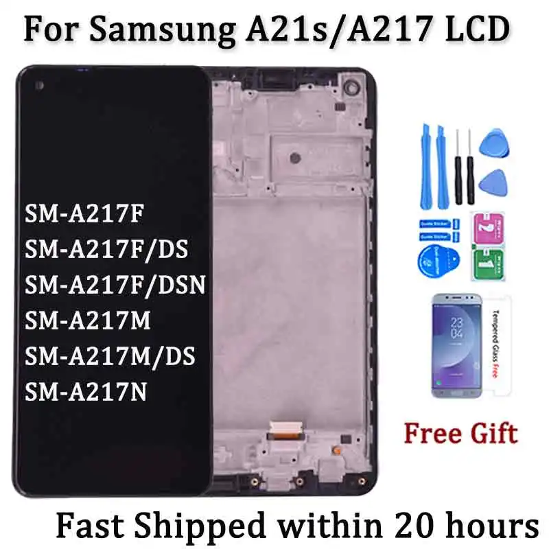 ЖК-дисплей 6,5 дюйма для Samsung A21s A217 с сенсорным экраном и дигитайзером для Samsung A21s SM-A217F/DS ЖК-дисплей