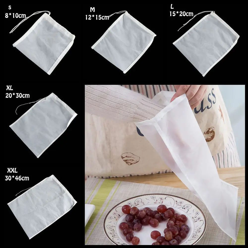 Melkzak Filter Zeeven Fijne 300 Mesh Tas Herbruikbare Nylon Kaasdoek
