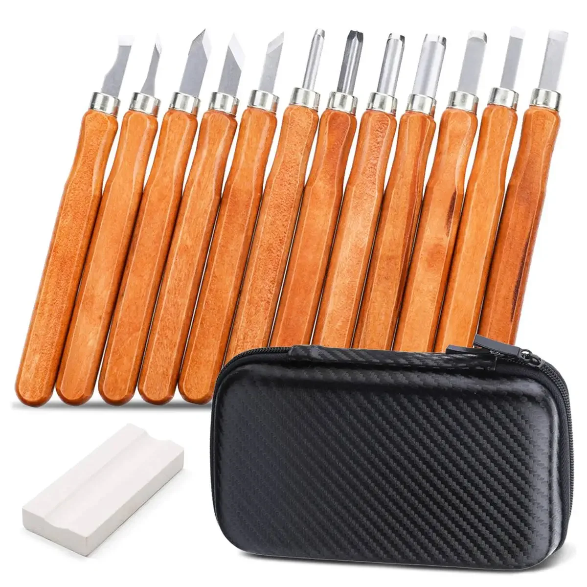 

12pcs Professional Wood Carving Chisel Knife Pen For Basic Detailed Carving Woodworkers Gouges DIY Woodcut Hand Tool Set