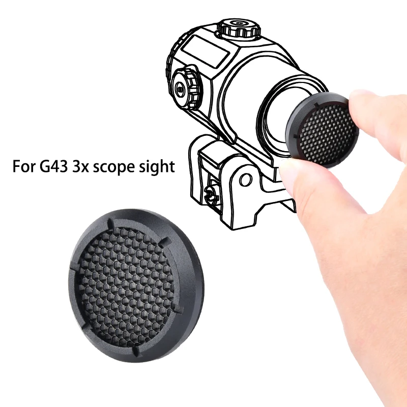 WADSN Anblick Scope Airsoft Zubehör Mesh Schutz Abdeckung für G33 G43 4X FXD Lupe T-1 T-2 M2 M4 Red Dot Sight Killflash – Detail 10