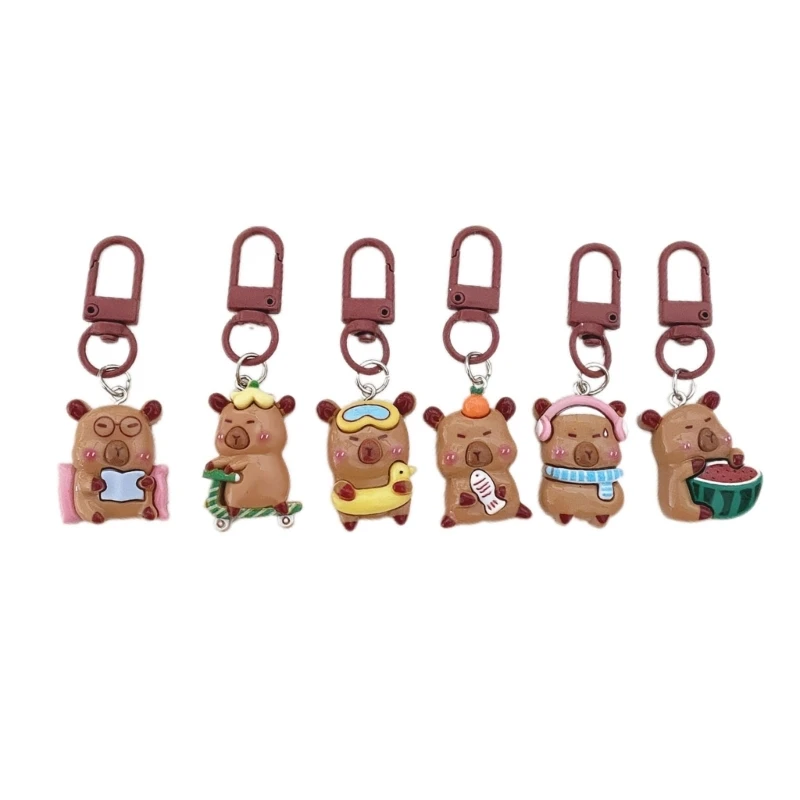 Set Di 30 Portachiavi Capybara In Resina | Ciondoli Carini Per Borse E Zaini | Regali Per Bambini E Collezionisti | Bomboniere Originali Per Feste
