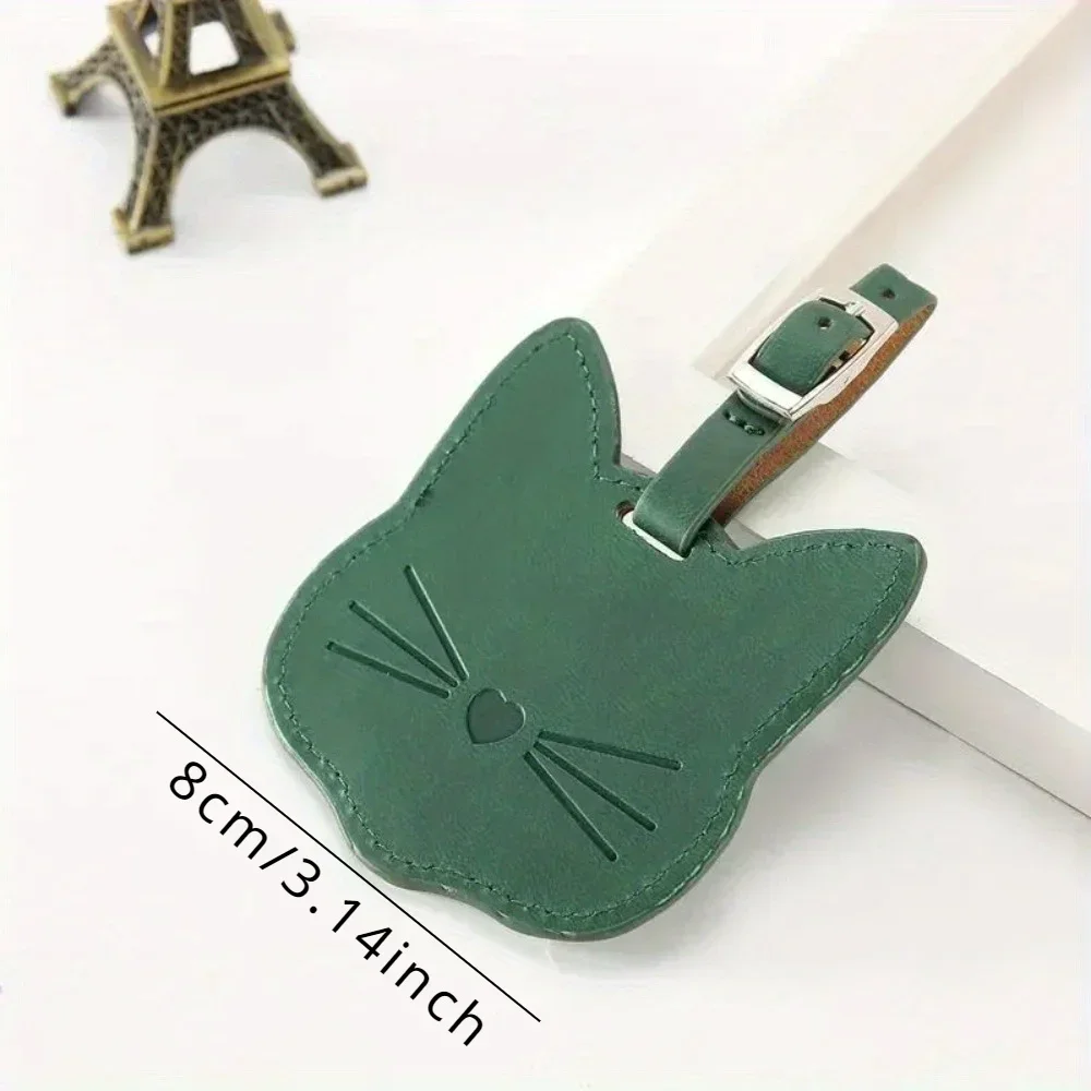 1PC Travel Accessories Luggage Tags Suitcase ID Addres Holder Baggage Boarding Tag Portable Label Cute Animal Cat High Quality