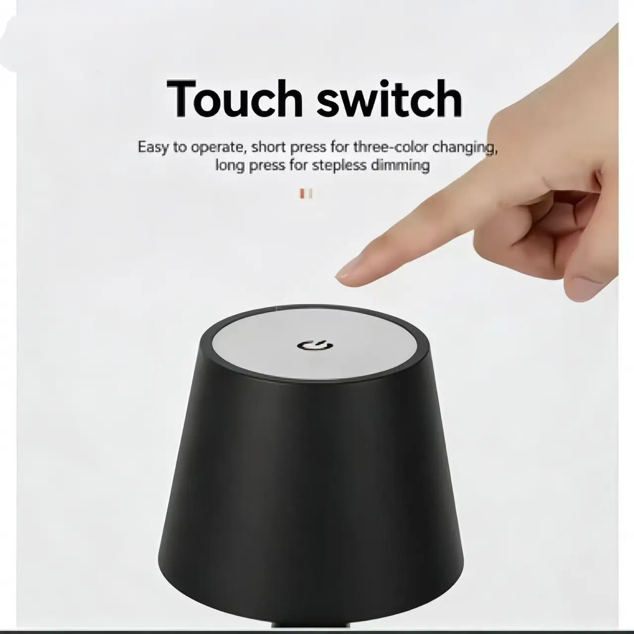 USB 충전식 3색 조명, 터치 스위치 데스크탑 장식 조명, 침실, 거실, 레스토랑에 적용 가능합니다.