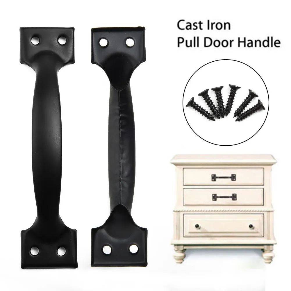 Simple Antique Style Iron Cabinet Cupboard Door Pull Handle Drawer Handles With Mounting Screws For Furniture Decoration