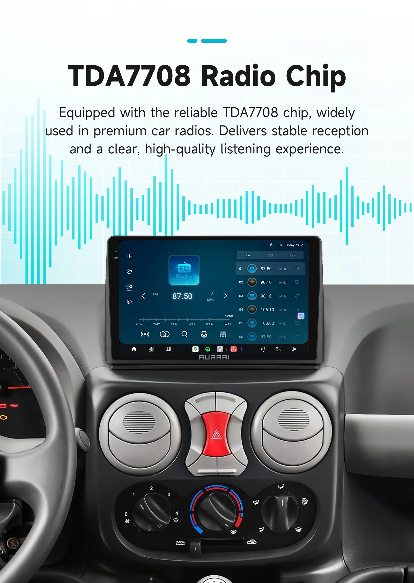 8G+256G ARAI 2K Bildschirm für Fiat Doblo 2002 - 2009 Autoradio CarPlay Android Auto 4G WIFI GPS BT DSD ADAS Dual-Mikrofon 360-Kamera 7870 – Detail 22