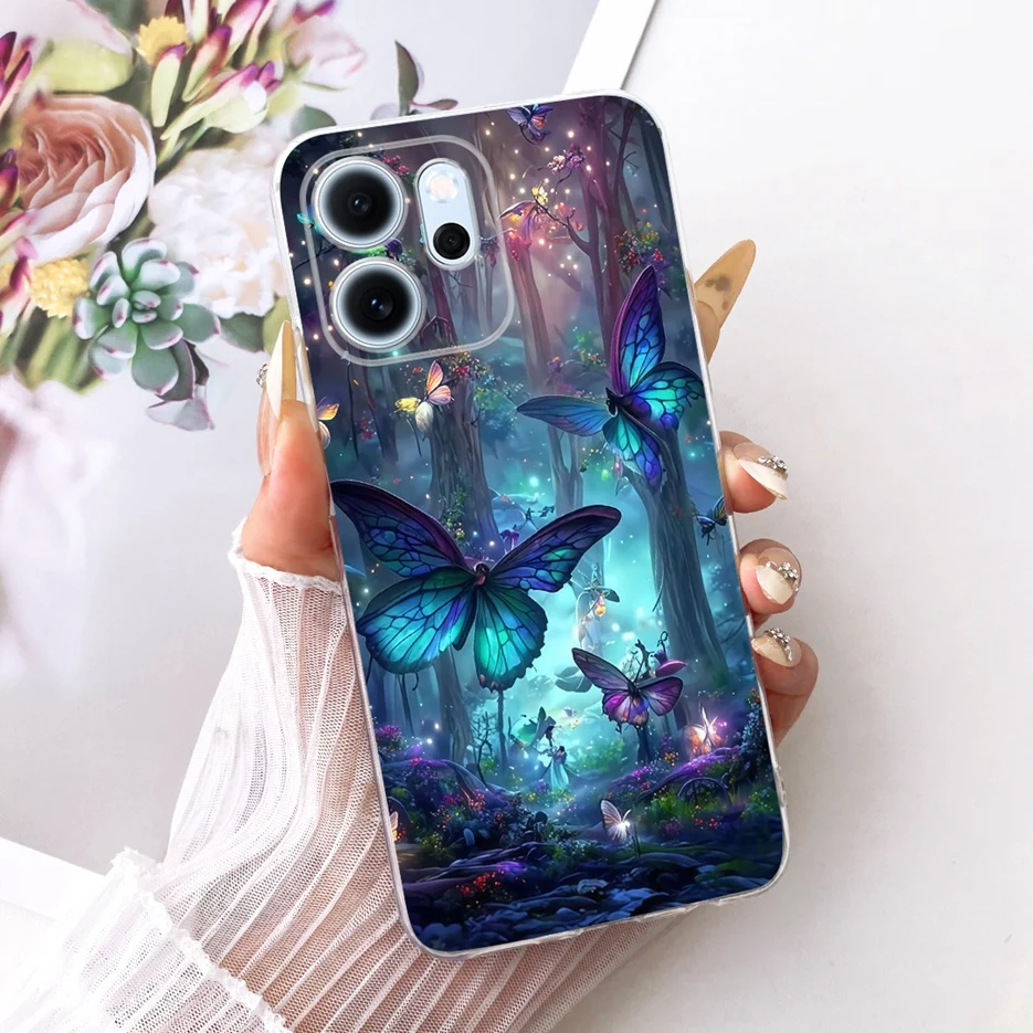 Colorful Flowers Painted Soft Slim Phone Case Cover