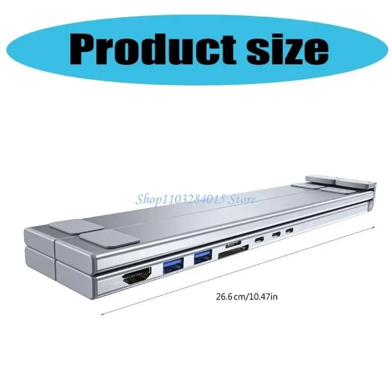 4K, USB3.0 및 유형 C 3 다중 데이터 전송 포트 USB C 스플리터 멀티 포트 익스 피더가있는 R6FF 알루미늄 타입 C 허브