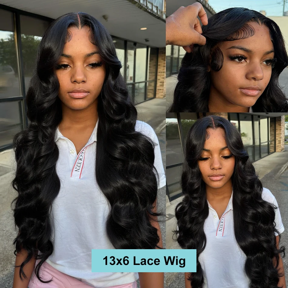 human hair wig 220% Body Wave 13x6 HD Transparent Lace Front Human Hair Wigs 30 40 Inch 13x4 Lace Frontal Water Wave 5x5 Closure Wig For Women