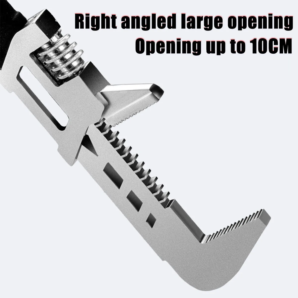 1pc F-type Wrench Adjustable Spanner Pipe Wide Jaw Opening Spanner F Type Wrench Movable Spanners Repair Tools Live Wrench