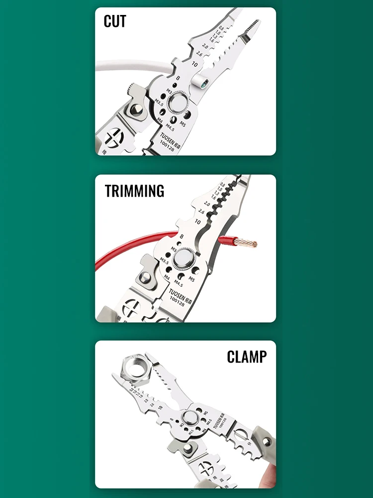 Spelafili pinza per Decrustation Multi Tool Ire Stripper spelafili elettrico Cutter pinza multifunzionale per strumenti di riparazione del filo