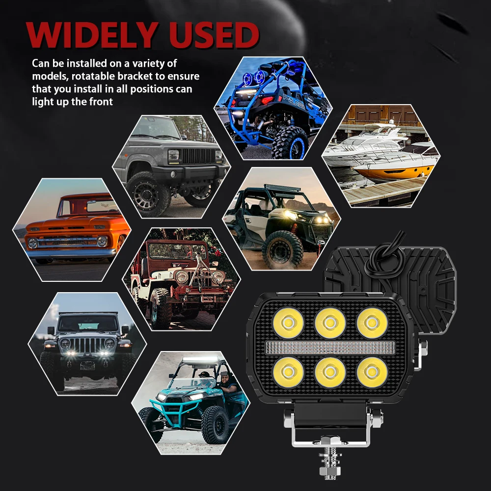 4.5Inch Work Fog Light Long Range Auxiliary  Auto Fog Light Led Light Bar for Mo