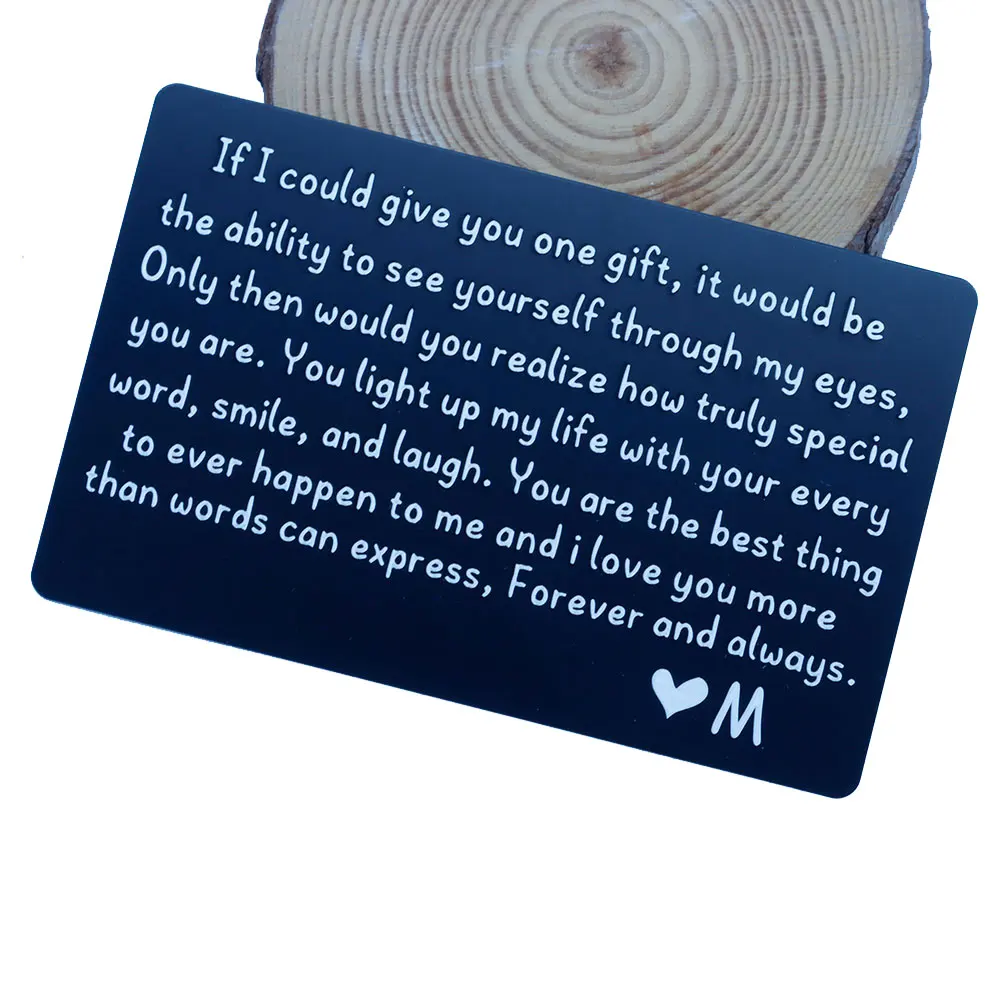 Elegant I Love You Wallet Insert Card - Perfect Gift for Weddings, Anniversaries, and Birthdays