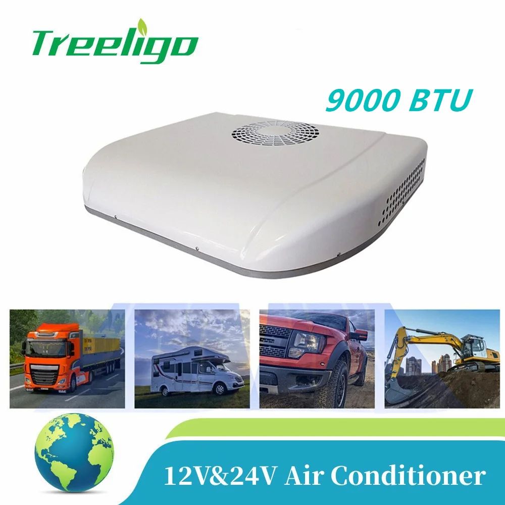 Treeligo 9000btu elektrische klimaanlage 12v automobil camper van park kühlung  klimaanlage für rv dach caravan bus - AliExpress