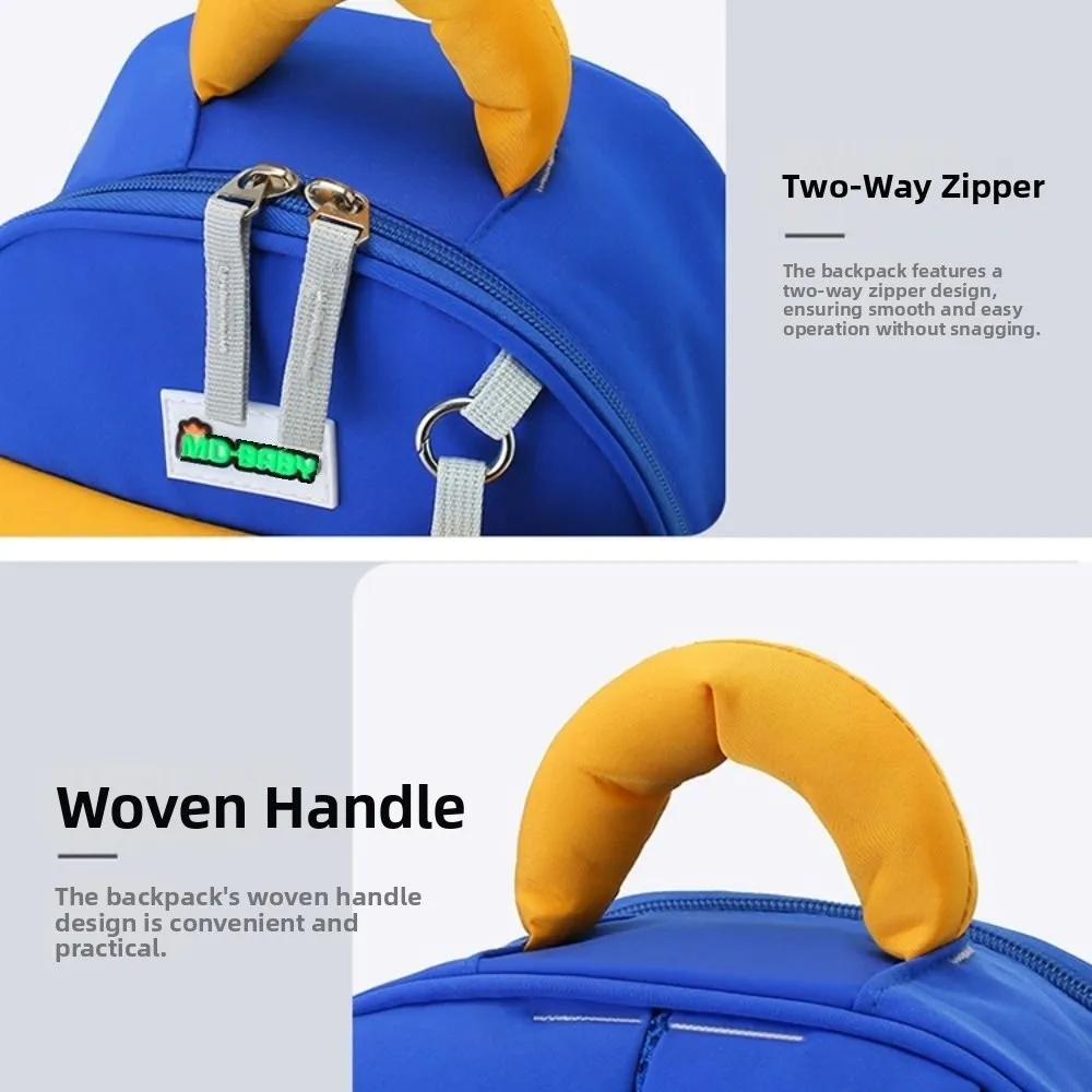 Animal Patterns Kindergarten School Bag Waterproof Zipper Closure Cute Kids Backpacks Comfortable Large Capacity 5