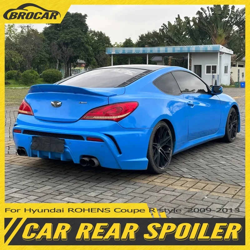 

For Hyundai ROHENS 2009 - 2013 High Quality FRP Unpainted Real Carbon Fiber Rear Spoiler Genesis Coupe Trunk Boot Wing Spoiler
