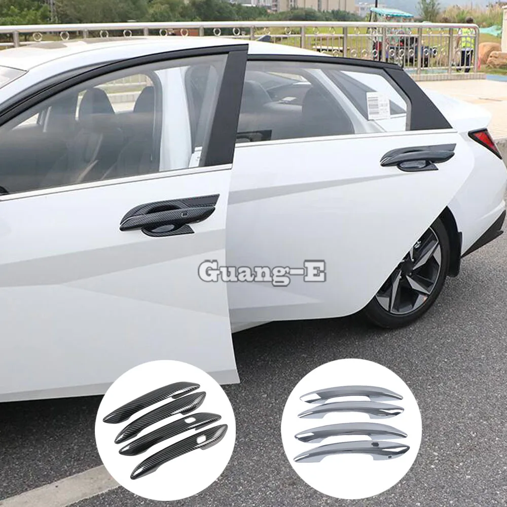 

Car Cover Detector Stick Frame Lamp Trim External Door Handle Armrest Parts 8pcs For Hyundai Elantra Avante 2020 2021 2022 2023