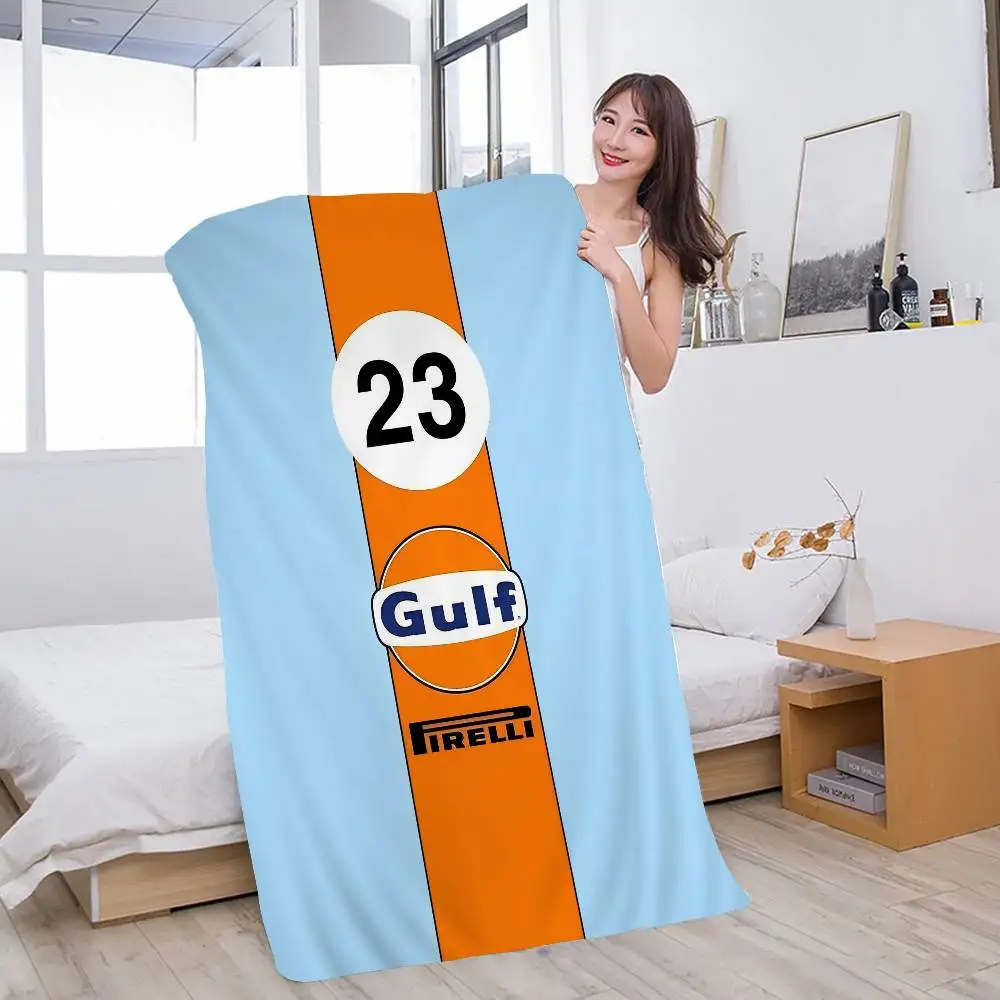 Gulf Racing Auto Mikrofaser Strandtuch Saugfähig Und Weich_voghion.com