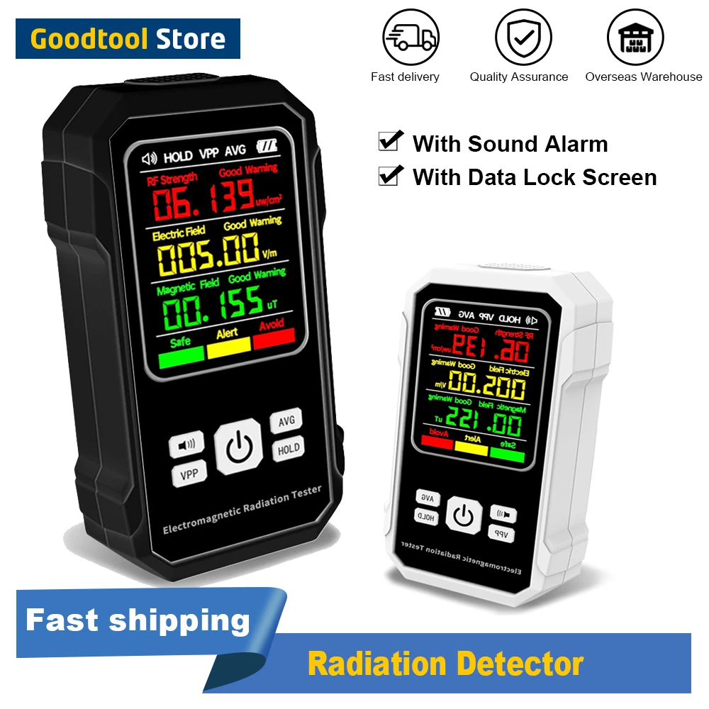 LCD Digital Electromagnetic Radiation Detector Sensor Electric Field Magnetic Field Prtection Tester Electrical Instruments