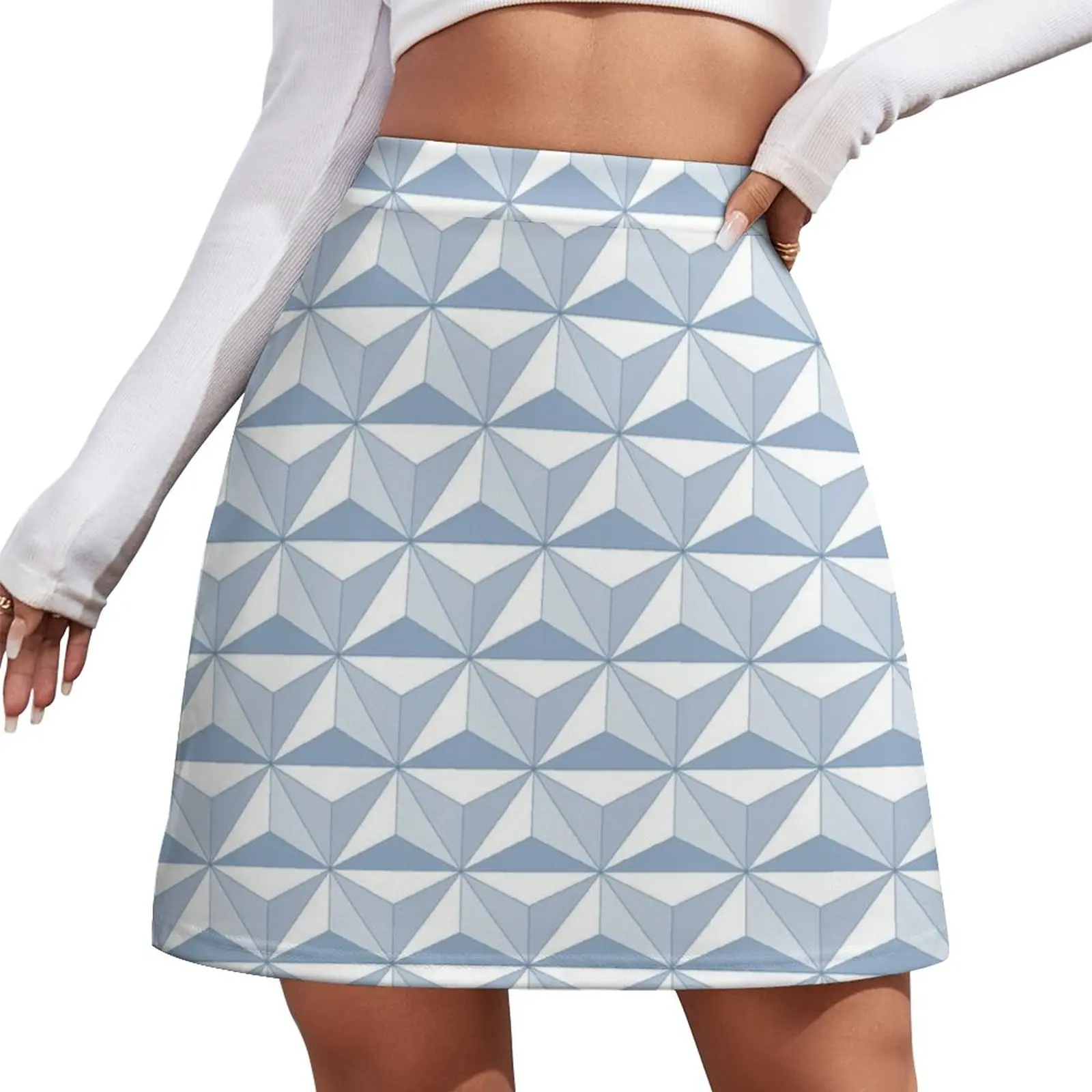 

Geodesic Sphere, Light Blue Mini Skirt Women's summer dress korean style skirt Dresses