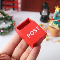 Doll Accessories Courtyard Decor Figurines Miniatures Mini Mailbox Christmas Decoration Wooden Door Simulation Ladder 2