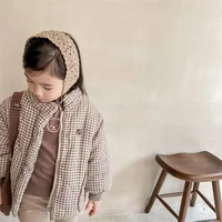 Hiver filles coton rembourré veste bébé polaire épaissir Beige café coton rembourré vêtements manteau enfants vêtements d'extérieur E 122662 6