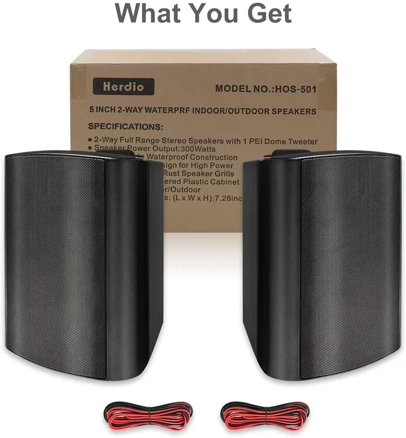 Herdio 5.25 ''300 واط 2 قطعة السلبي السلكية داخلي...