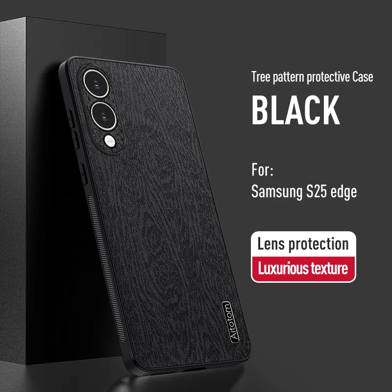 Luxury Wood Pattern Tree Texture Back Cover - Premium PC+TPU Protection Case
