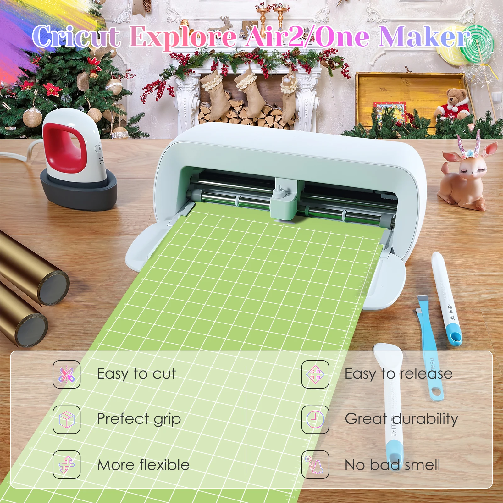 3 Pcs Cutting Mat For Cricut12x24(StandardGrip, LightGrip, StrongGrip) For Cricut Explore Air 2/Air/One/Maker