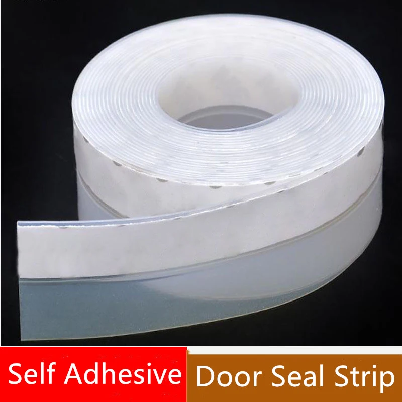 Door Bottom Seal Strip Weather Window Rubber Seal Weatherstrip Windproof Dust Self Adhesive Door Windshield Sealing Tape