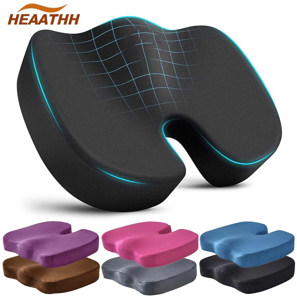 Gel Seat Cushion - Seat Pad for Cars, Outdoors, Kitchens, Offices and Wheelchairs - Butt Cushion for Coccyx, Tailbone Pain and Lower Back, Sciatica