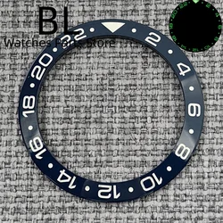 Ceramic Multi - Color GMT Watch Bezel with Green Luminous (Dark blue 2)