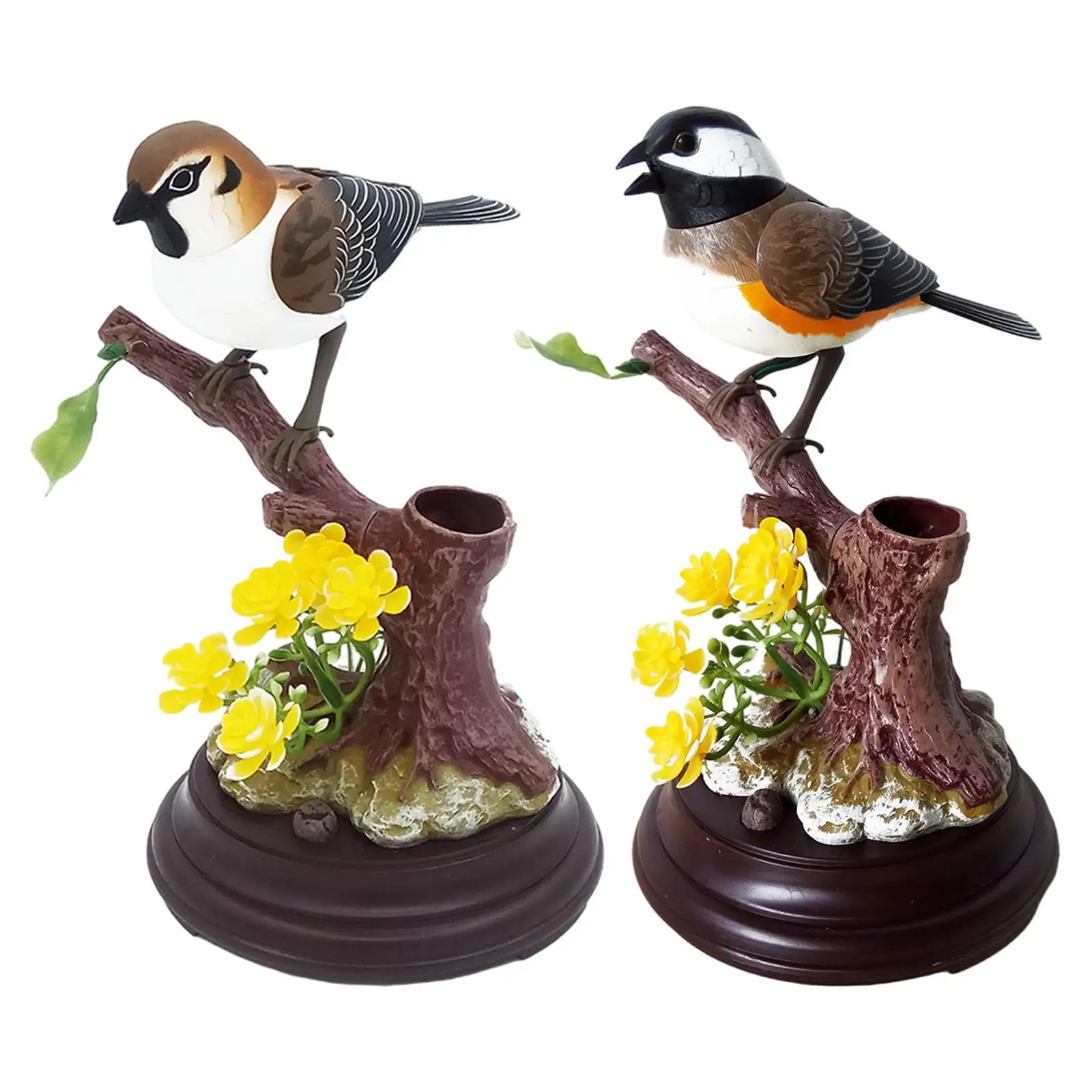 

Simulation Birds Cute Electronic Can Penholder Chirp Sparrow Toy for Mimicking Kids Early Decoration Figurines Decor