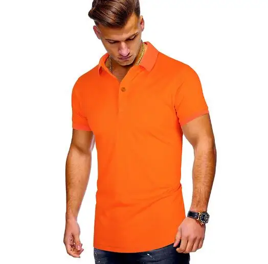 

men's summer lapel short sleeves casual T-shirt