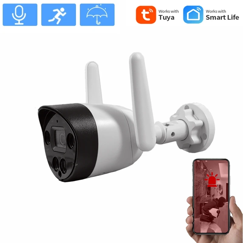 

Tuya Smart Life 2MP 1080P Wifi IP Camera Wireless Bullet Camera Security Surveillance CCTV Camera Baby Monitor