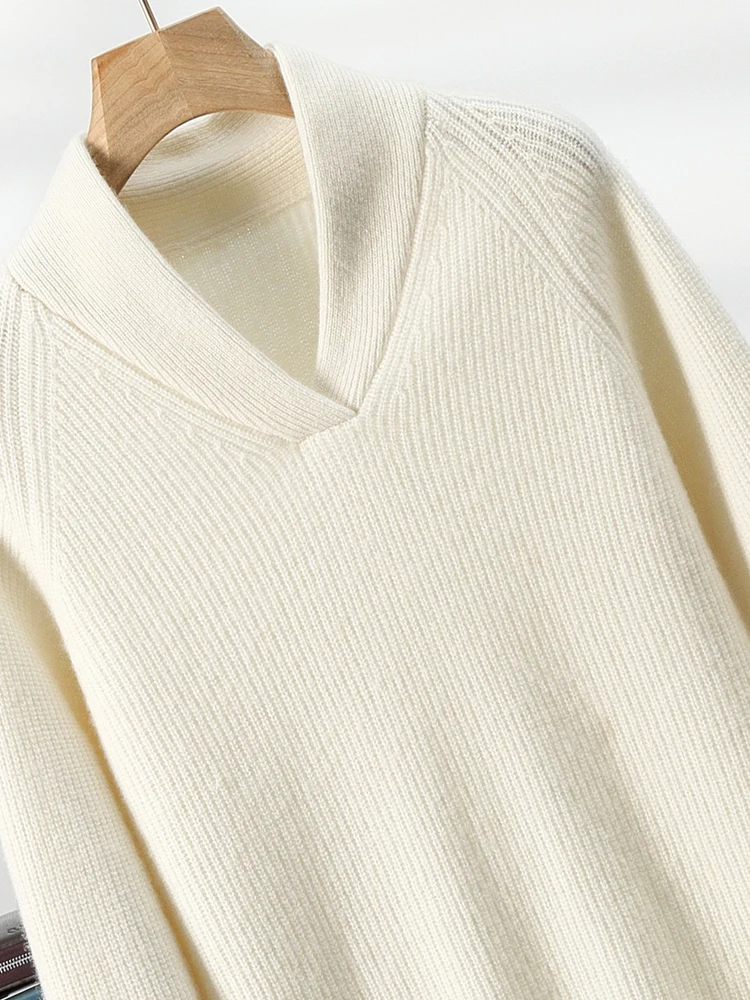 Old Money Style Luxury Men's 100% Cashmere Sweater Autumn Winter Thick Warm Pullover Casual Smart Jumpers Soft Knitwear Top 6
