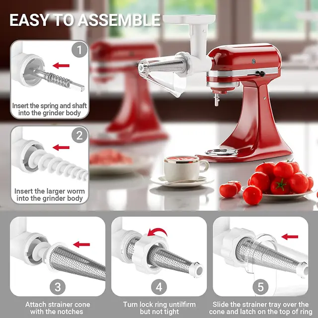 Slicer accessories and meat grinder 2 in 1 for KitchenAid vertical mixer,  accessories for vegetable mixing and meat processing - AliExpress