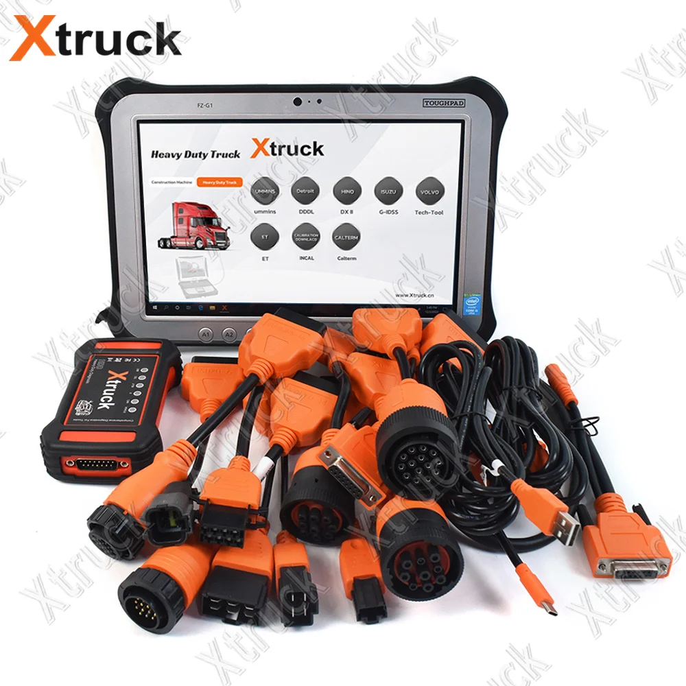 

Multi-Brands Xtruck Y009 for volvo isuzu spd3 hino ET Universal Diesel Machinery Heavy duty truck diagnostic tools FZ-G1 tablet