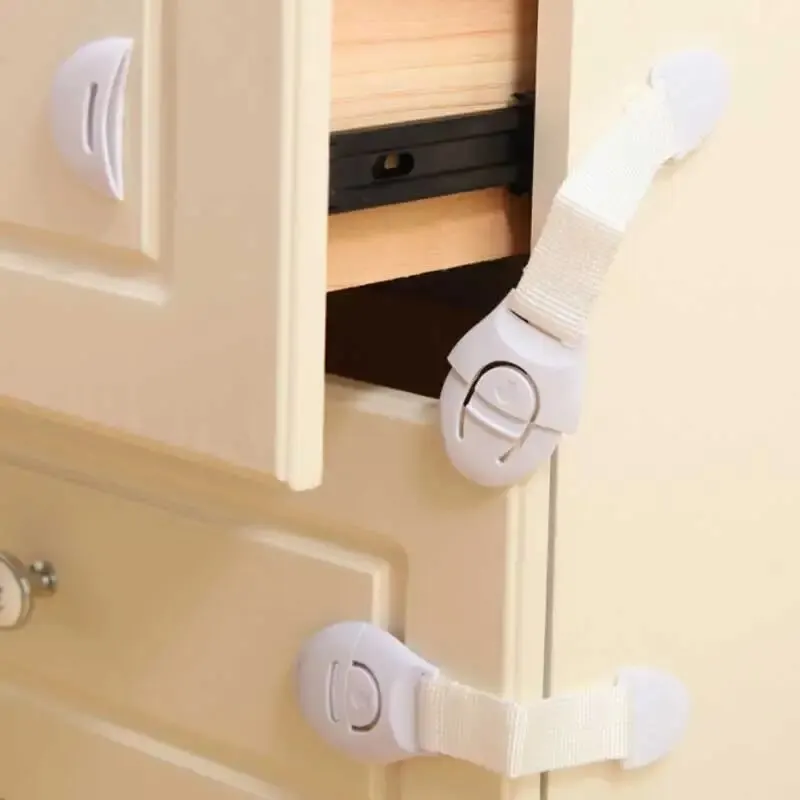 Child Lock 10PCS Baby Safety Lock Drawer Lock Multi-functional Anti-pinch Safety Toilet Latch Products