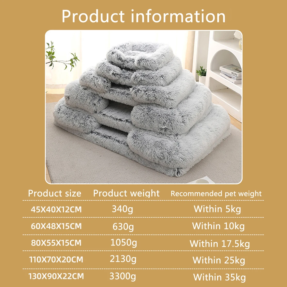 Half-Surround Square Pet Bed 6