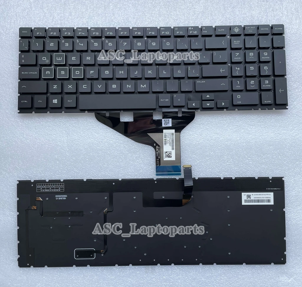 Teclado Espanhol Novo para hp Omen 15-dc0000 15-dc1000 15-dc0001la 15-dc0002la 15-dc0003la 15-dc0003la 15-dc0004la Cor Retroiluminado
